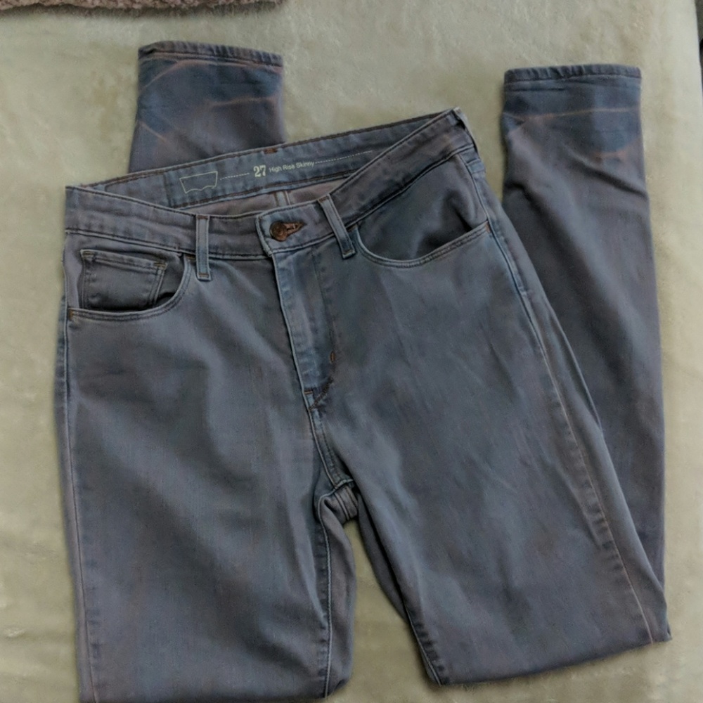 Levi Strauss Pink Wash Jeans High Rise Skinny